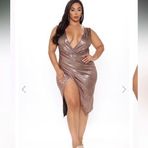 Bronze sexy dress